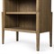 Ivan Updated Traditional Brown Oak Wood Arched Bookcase