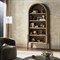 Ivan Updated Traditional Brown Oak Wood Arched Bookcase