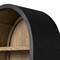 Ivan Updated Traditional Brown Black Oak Wood Arched Bookcase