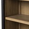Ivan Updated Traditional Brown Black Oak Wood Arched Bookcase