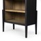 Ivan Updated Traditional Brown Black Oak Wood Arched Bookcase