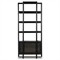 Rissa Modern Classic Black Acacia Wood Bookcase