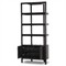 Rissa Modern Classic Black Acacia Wood Bookcase