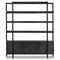 Rissa Modern Classic Black Acacia Wood Wide Bookcase