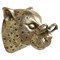 Crosby Updated Traditional Antique Brass Aluminum Cheetah Wall Sculpture