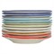 Coraline Coastal Multicolor Stoneware Hotel Restaurant Plate - Set of 12