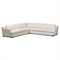 Hudson Modern Classic Heathered Ivory Crypton Corner Sectional - 130&quot;