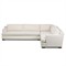 Hudson Modern Classic Heathered Ivory Crypton Corner Sectional - 130&quot;
