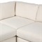 Hudson Modern Classic Heathered Ivory Crypton Corner Sectional - 130&quot;