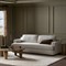 Hudson Modern Classic Heathered Ivory Crypton Sofa - 96&quot;