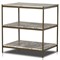 Kian Modern Classic Grey Marble Antique Brass Nightstand