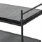 Pierce Modern Classic Smoked Cast Glass Black Iron Bar Cart