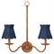 Eliza Coastal Beach Indigo Seagrass Scalloped Chandelier Shade