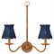Eliza Coastal Beach Indigo Seagrass Scalloped Chandelier Shade