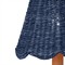 Eliza Coastal Beach Indigo Seagrass Scalloped Chandelier Shade