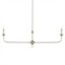 Britanny French Country Champagne Linear Chandelier