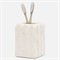 Pigeon and Poodle Proviso Modern Classic White Fluted Marble Brush Holder