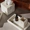 Pigeon and Poodle Proviso Modern Classic White Fluted Marble Nested Tray - Set of 2