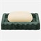 Pigeon and Poodle Proviso Modern Classic Jade Green Fluted Marble Soap Dish