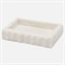 Pigeon and Poodle Proviso Modern Classic White Fluted Marble Soap Dish