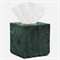 Pigeon and Poodle Proviso Modern Classic Jade Green Fluted Marble Tissue Box