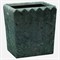 Pigeon and Poodle Proviso Modern Classic Jade Green Fluted Marble Rectangular Waste Basket