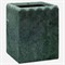 Pigeon and Poodle Proviso Modern Classic Jade Green Fluted Marble Square Waste Basket