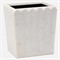 Pigeon and Poodle Proviso Modern Classic White Fluted Marble Rectangular Waste Basket