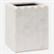 Pigeon and Poodle Proviso Modern Classic White Fluted Marble Square Waste Basket