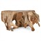 Prescy Coastal Beach Natural Brown Teak Wood Root Coffee Table