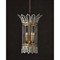 Cian Updated Traditional Frosted Glass Crystal Brass Iron Lantern