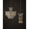 Cian Updated Traditional Frosted Glass Crystal Brass Iron Lantern