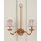 Soleil Traditional Blue Fan Pattern Tapered Chandelier Shade