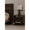 Atlas Rustic Lodge Dark Brown Acacia Wood Nightstand