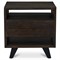 Atlas Rustic Lodge Dark Brown Acacia Wood Nightstand