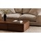 Rex Modern Classic Brown Walnut Rectangular Storage Coffee Table