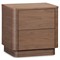 Rex Modern Classic Brown Walnut Nightstand