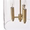 Maiden Updated Traditional Glass Shade Natural Brass Pendant