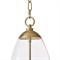 Maiden Updated Traditional Glass Shade Polished Nickel Pendant