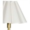 Polly French White Scalloped Linen Shade Natural Brass Double Arm Table Lamp