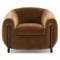 Riley Mid Century Modern Brown Velvet Performance Barrel Chair