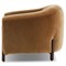 Riley Mid Century Modern Brown Velvet Performance Barrel Chair