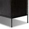 Casandra Updated Traditional Charcoal Oak Bronze Metal Media Cabinet - 83&quot;