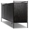 Casandra Updated Traditional Charcoal Oak Bronze Metal Media Cabinet - 83&quot;