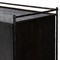 Casandra Updated Traditional Charcoal Oak Bronze Metal Media Cabinet - 83&quot;
