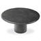 Sage Modern Classic Black Textured Concrete Round Outdoor Coffee Table
