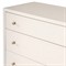 Philip Modern Classic Cream Raffia Mahogany Wood Double Dresser