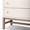 Philip Modern Classic Cream Raffia Mahogany Wood Double Dresser