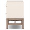 Philip Modern Classic Cream Raffia Mahogany Wood Nightstand