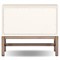 Philip Modern Classic Cream Raffia Mahogany Wood Nightstand